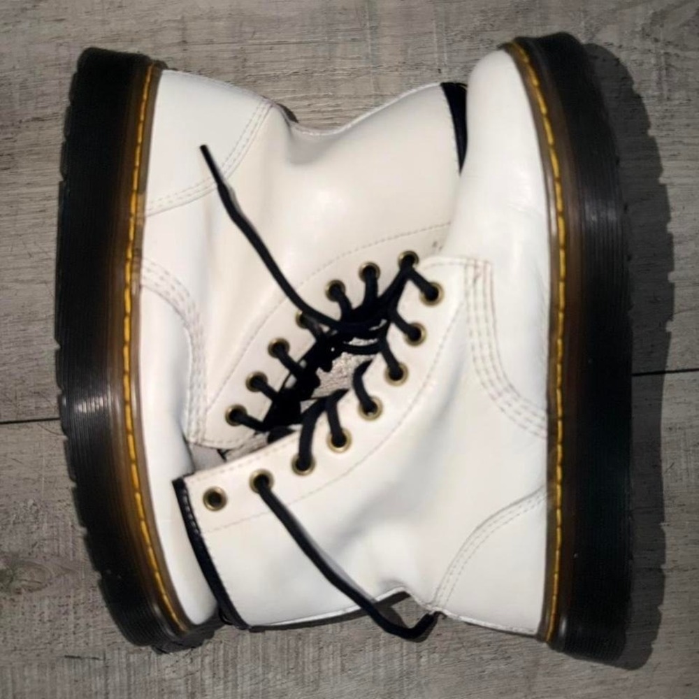 Dr. Martens white platform boots women size 6